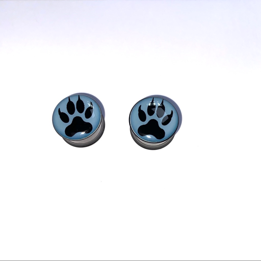 Wolf Paw Ear Gauge Plugs 58 16mm